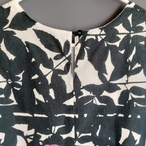 marimekko shift dress, border print supergraphic shadow flowers - Picture 5 of 7